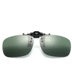 Унисекс поляризованные прикрепляемые солнцезащитные очки близорукие вождения ночного видения линзы анти-UVA Анти-UVB солнцезащитные очки