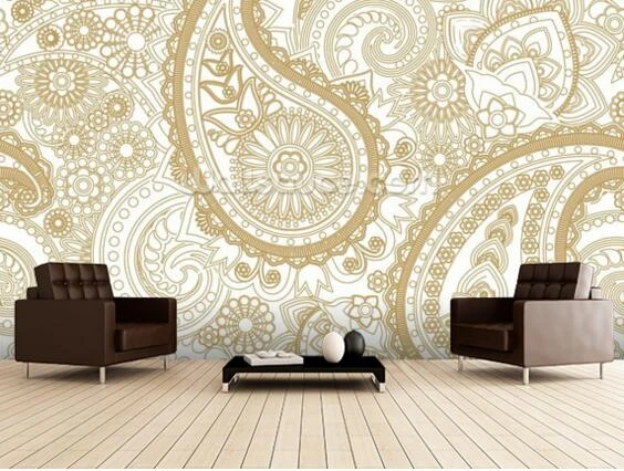 Custom Retro Wallpaper,paisley,3d Wallpaper Pattern Wallpaper For The  Living Room Bedroom Kitchen Background Embossed Wallpaper - Wallpapers -  AliExpress