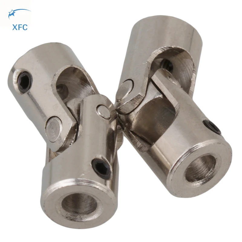 2Pcs XFC 6mm x 6mm Diameter Steering Universal Joint Shaft Coupling