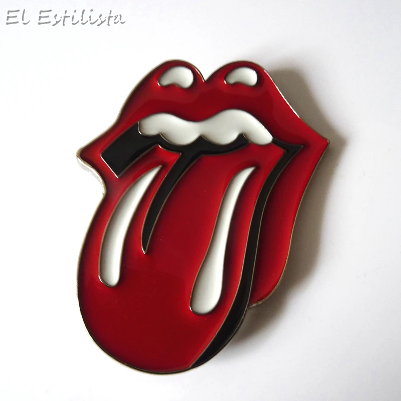 Hyperbole Rock Metal Belt Buckle Tongue Symbol Jeans Accessories Rolling Stones Logo Suit 4cm Width Belt Unisex Punk Hiphop Gift