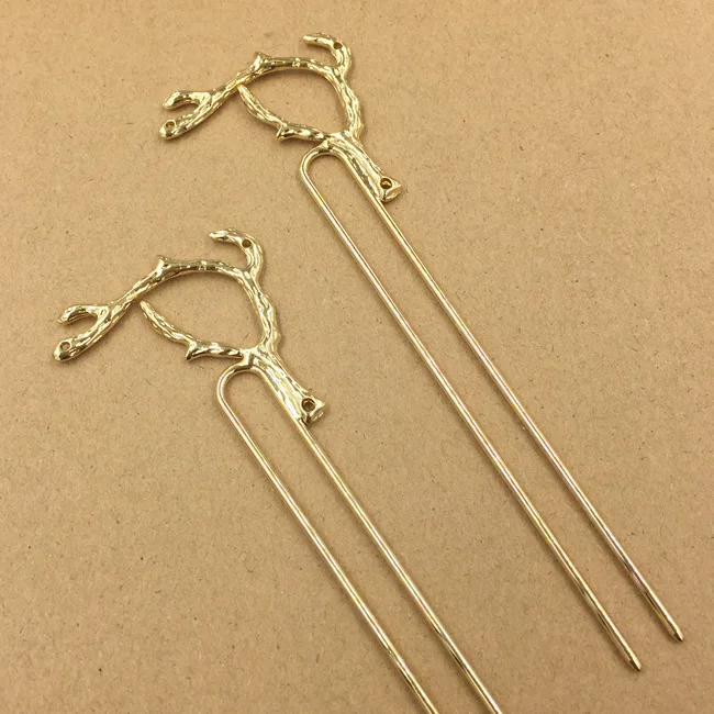 

SEA MEW 5 PCS 116mm Metal Zinc Alloy Hair Stick Base Setting Jewelry For Jewelry Making Headwear Decorations cy3285