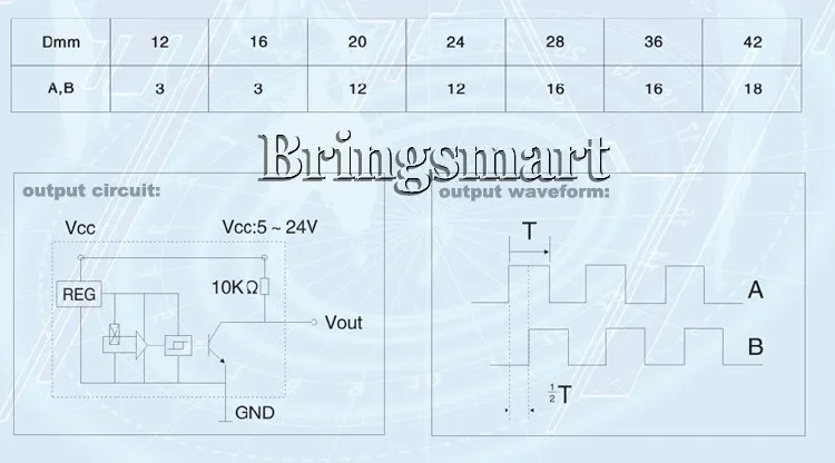 Bringsmart кодер двигателя Шестерни двигателя кодирования 12 В DC мини Скорость измерения двигателя машины высокой точности Запчасти JGB37-3530B