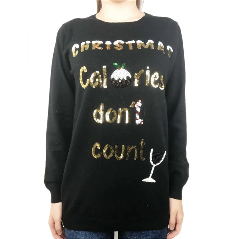 sequin ugly christmas sweater