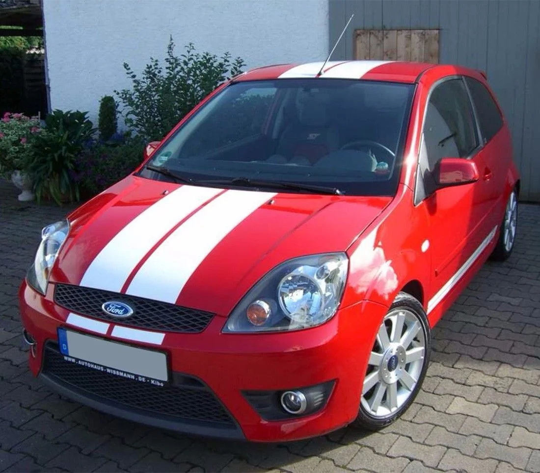

For Stripe Kit Sticker Decal Vinyl for Ford Fiesta ST RS 2002-2008 Sill Trunk Guard Car Styling For Hood Roof Truck