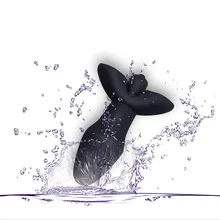 10Speeds Anal Plug Vibrator Sex Toys for Men/ Women Black Medical Silicone Butt Plug Sex Products for Adult Female masturbation