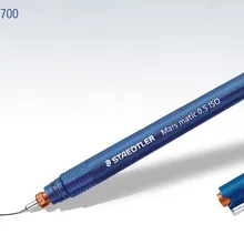 Staedtler Mars Matic 700, техническая ручка с тонкой точкой, многоразовый трубчатый наконечник 0,1/0,13/0,18/0,2/0,25/0,3/0,35/0,4/0,5/0,6/0,8/1,0