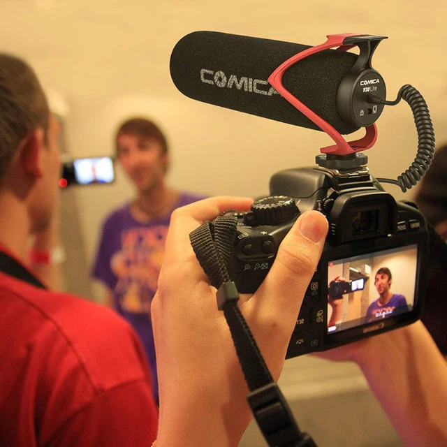 Comica CVM-V30 On Camera Microphone Directional Condenser Recording Shotgun Video Mic for iPhone Canon DSLR VS Rode Videomicro