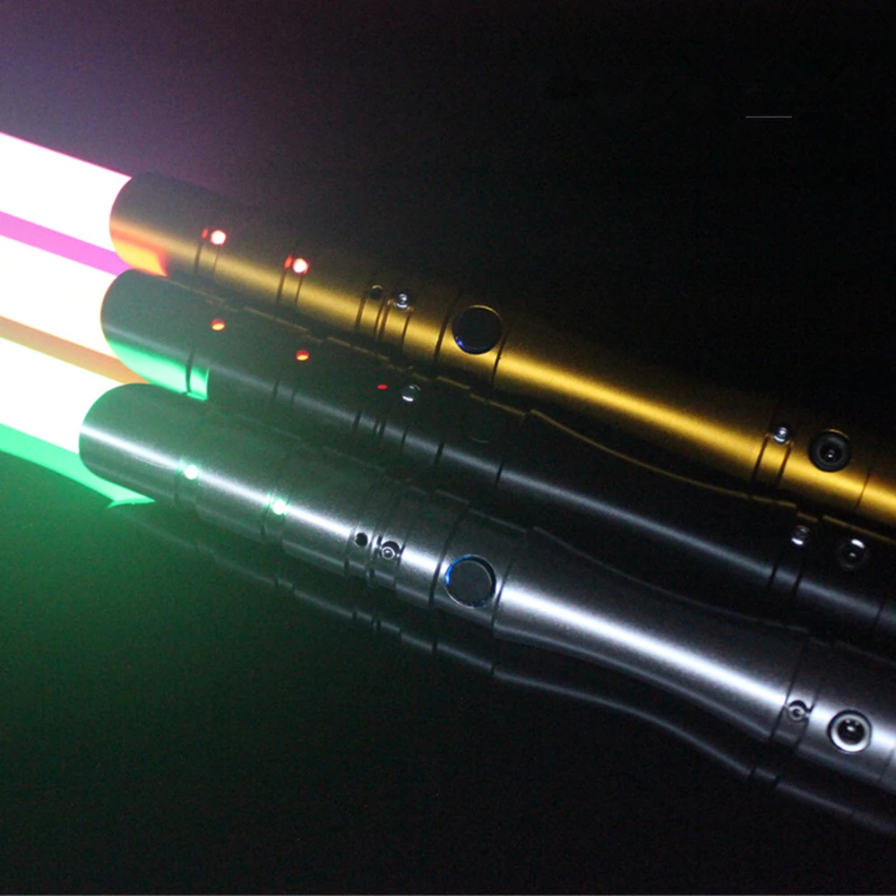 Nuevo 15 tipos unids 1 pieza Cosplay sable de luz con luz Led rojo verde azul sable aleación Skywalker espada 100 cm sonido Luke juguete regalo - 1