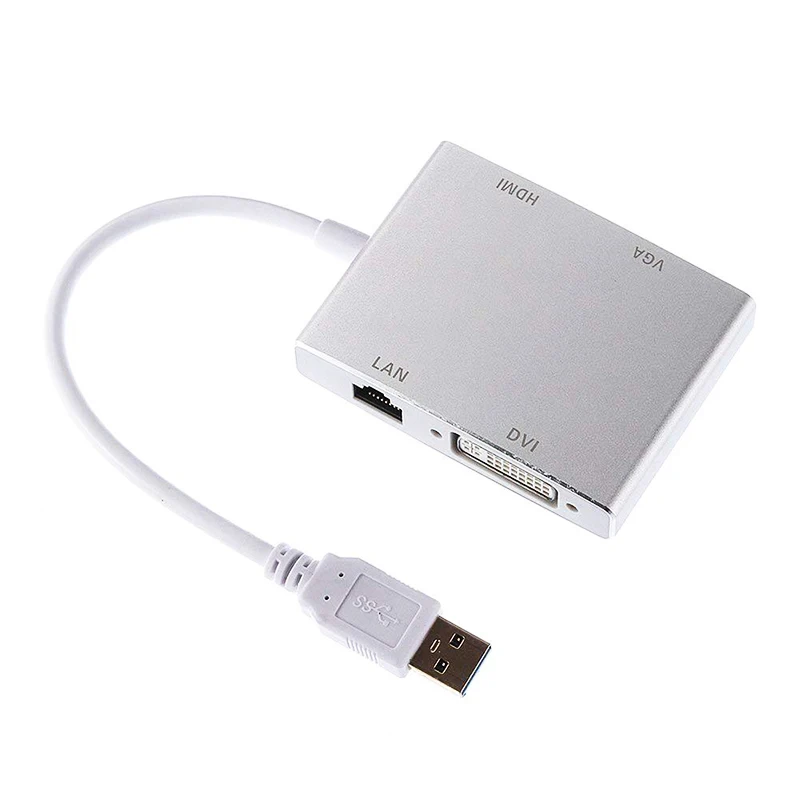 USB 3,0 до Rj45 100 м LAN HDMI DVI VGA 1080 P 4 в 1 комбинированный видео Стыковочный модуль-преобразователь станция для ПК ноутбука miniUSB-удлинитель концентратор
