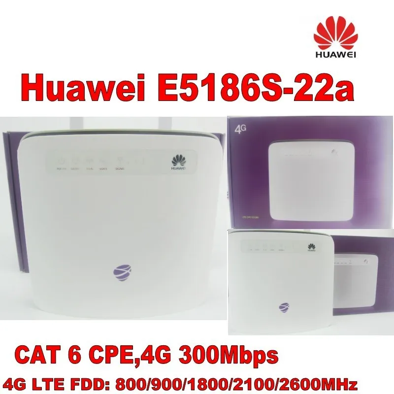 Оригинальный разблокирована Huawei e5186 cat6 300 Мбит/с e5186s-22a LTE 4 г беспроводной маршрутизатор 4 г FDD TDD CPE беспроводной шлюз + 4 г 49dbi Телевизионные