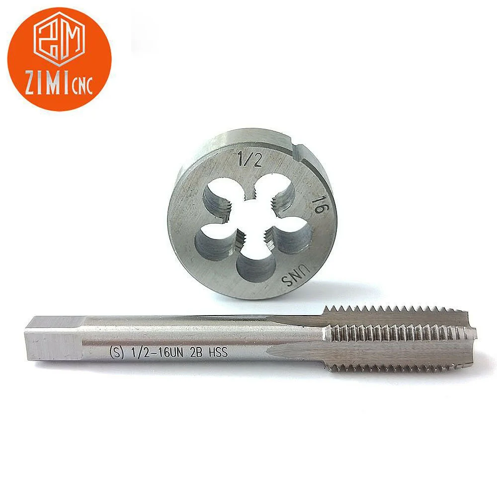 

1 шт. 1/2-16 UN tap + 1 шт. Die CNC инструмент резка заготовки буровые вставки HSS