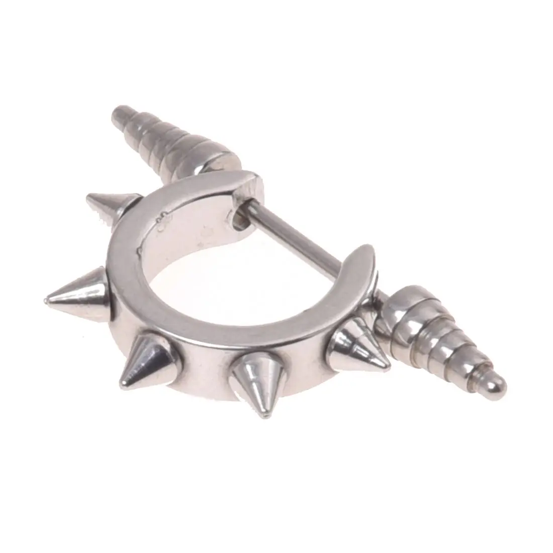 

1pcs Goth Punk Hoop Plug Earring Mens Stud Earring