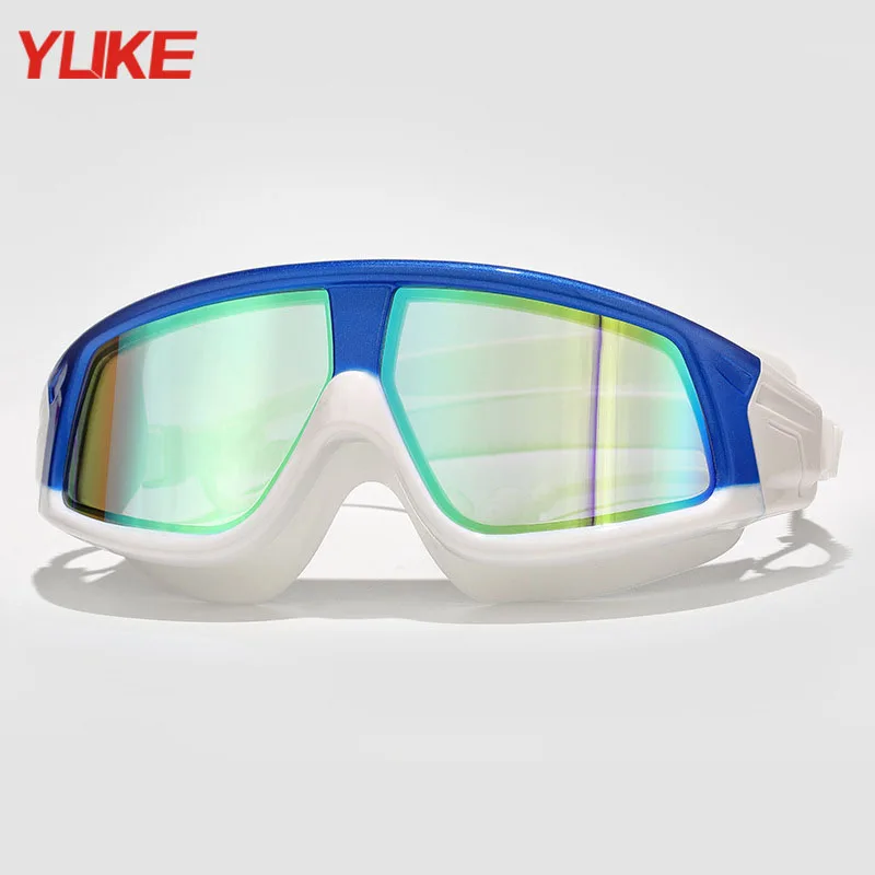 YUKE Новые мужские и женские градиентные очки силиконовые водонепроницаемые противотуманные УФ очки Покрытие большая оправа близорукость очки для плавания