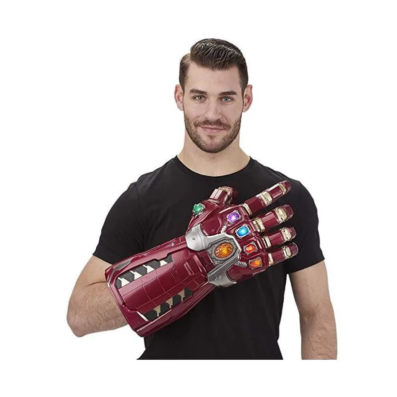 

New Marvel Avengers Endgame Iron Man Infinity Gauntlet Hulk Cosplay Arm Avengers Thanos LED Glove Kids Adult Snap Mittens Glove