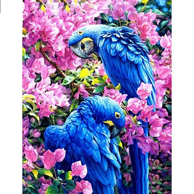 

Full Square/Round Drill 5D DIY Diamond Painting "Parrot flower" Embroidery Cross Stitch Home Decor Gift