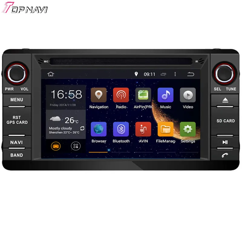 

Topnavi 7'' Octa Core 2GB RAM Android 6.0 Car Radio Stereo GPS for MITSUBISHI OUTLANDER/LANCER/ASX 2013- Audio DVD Player