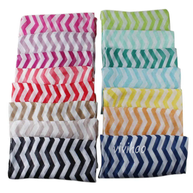 

Wholesale New Hot Sale Chiffon scarf Fashion Striped Wave Print Scarf Circle Zigzag Cycling Loop Infinity Scarves Free Shipping