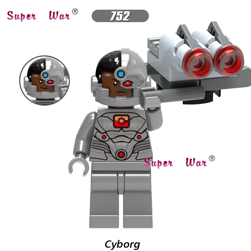 Один DC Супер Герои флэш Бэтмен обратная вспышка Lex Лютор киборг Лобо огненный шторм Гепард строительные блоки игрушка для детей - Цвет: 752