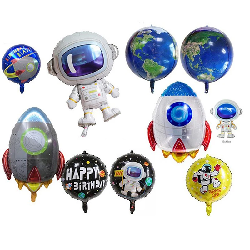 

Outer Space Astronaut Rocket Ship Foil Balloons Solar System Theme Party Decor Kids Birthday Party Decoration