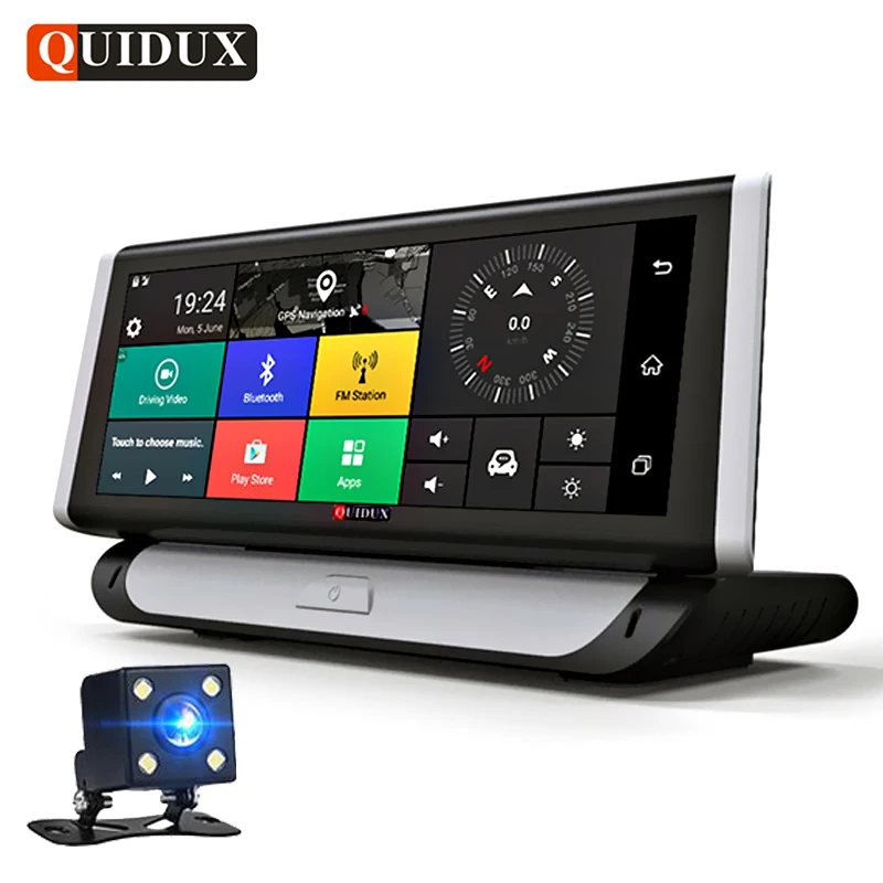 QUIDUX 4G ADAS 1080P Car DVR Camera GPS Navigation 8 0 Android 5 1 font b