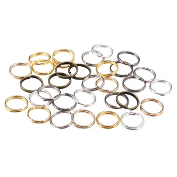 

200pcs/lot 4 6 8 10 12 mm Open Jump Rings Double Loops Gold Color Split Rings Connectors For Jewelry Making Supplies DiY