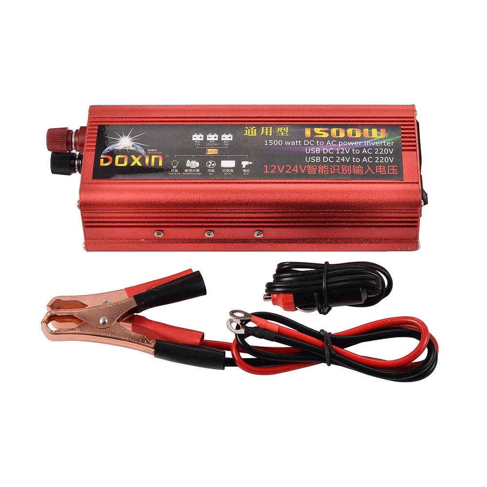 1500 W Solar Power Inverter 24 V à 220 V Modified Sine Wave Inverter ménage