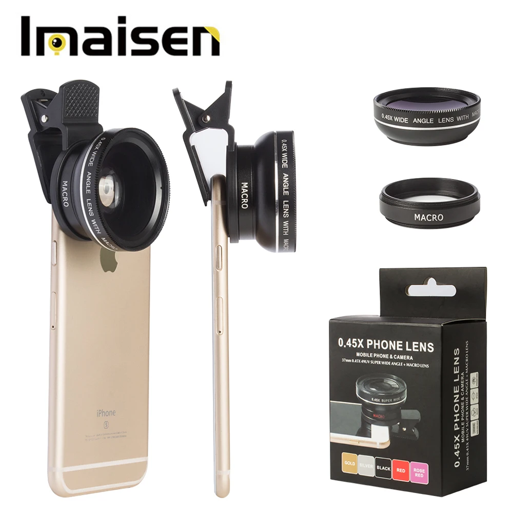 

0.45x super wide angle lens macro 2 in 1 cell phone camera lens kit