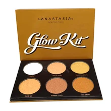 Новинка года Anastasia Beverly Hills all-in-one Thatglow Glow Kit содержит 4 оттенка выделяющая пудра, выделяя глаза для лица