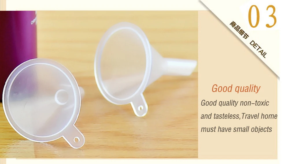 

Hot Free Shipping 1/2/5 / 10pcs Small Plastic Perfume Diffuser Bottle Mini Liquid Funnel Lab