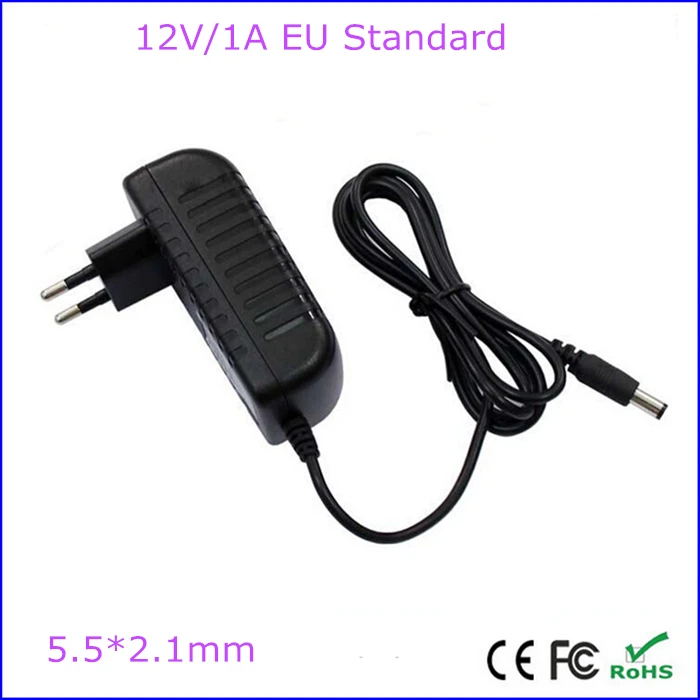 

high quality 12V/1A EU standard universal charger power adaptor for cctv camera/led strip light