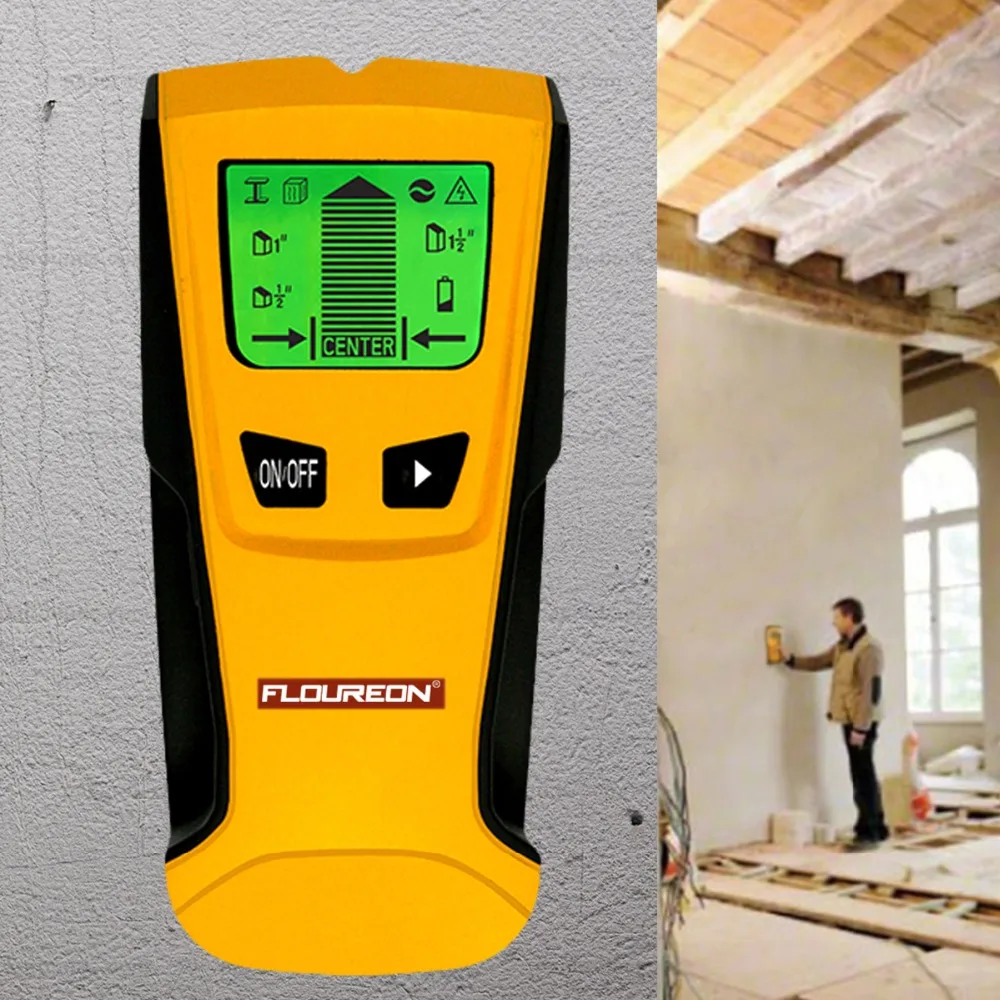 Nrpfell 3 en 1 Detector de Metales Encontrar Metal Esp/árragos de Madera Ac Voltaje Cable en Vivo Detectar Esc/áner de Pared Buscador de Cajas El/éctricas Detector de Pared