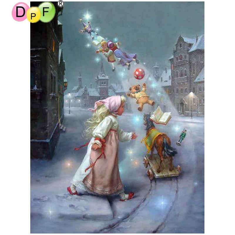 

DPF DIY Girl Wish Dolls 5D crafts diamond painting cross stitch needlework diamond mosaic square home decor diamond embroidery