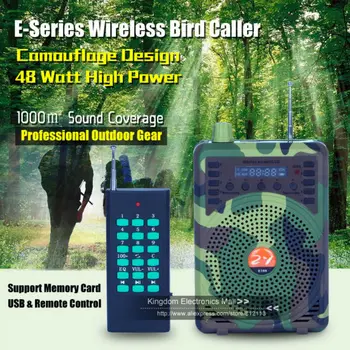 

Camouflage Bird Sound Caller Hunting Equipment Decoys Speaker Duck Caller MP3 Player FM Radio Support TF Card USB, 888 Songs