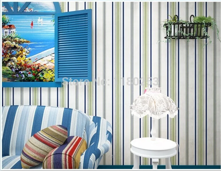 

Hot selling stripe Wallpaper Roll kids room Wall paper For Living room Bedroom Sofa TV Backdrop Papel De Parede 53*1000cm