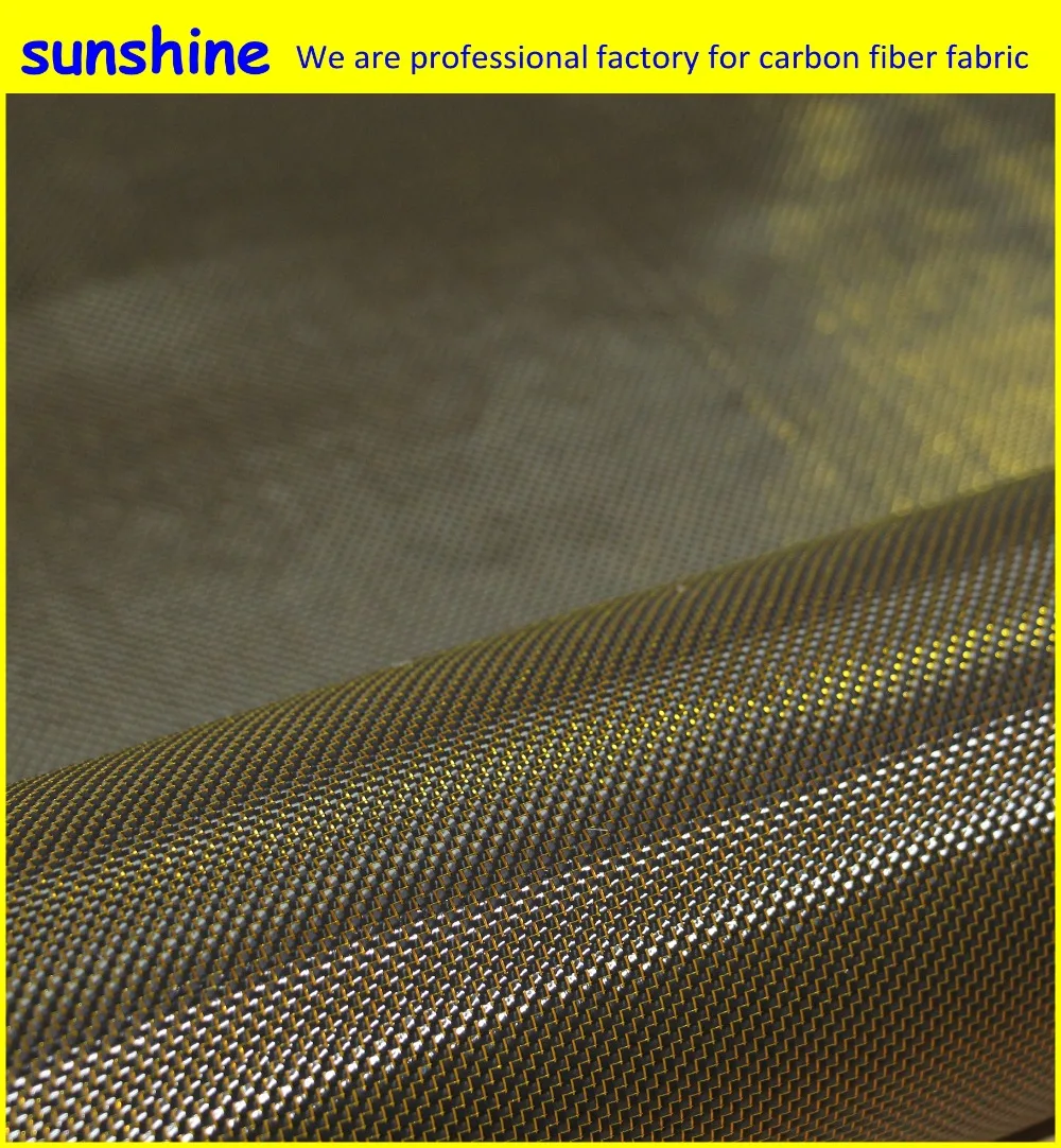 Buy 3K 210gsm Plain Carbon Fiber Cloth,Gold,Upscale