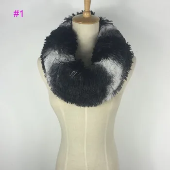 

High fashion new design fake fur winter infinity loop scarf dress