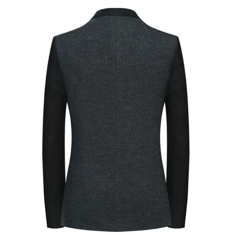 Шерстяной Блейзер для мужчин, тонкий модный весенний мужской шерстяной Блейзер, мужской повседневный пиджак, деловой пиджак, SHIERXI