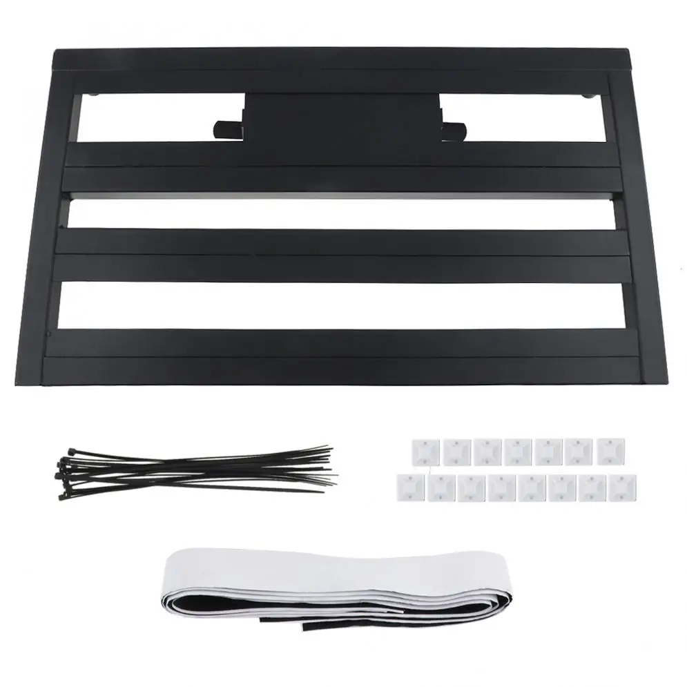 56 x 32cm Aluminum Alloy Guitar Pedal Board Setup Bigger Style DIY Guitar Effect Pedalboard with Installation Accessories