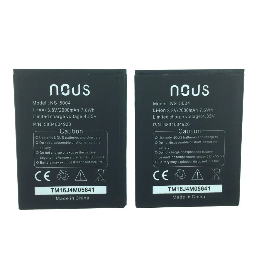 

Wisecoco 2000mAh New Battery for Nous NS 5004 NS5004 Cellphone Bateria + Tracking Number