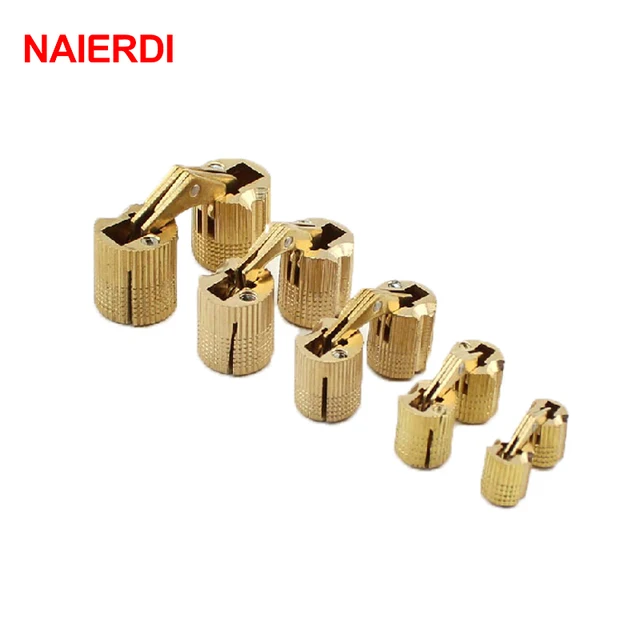 Naierdi 4pcs 8mm Copper Barrel Hinges Cylindrical Hidden Cabinet Naierdi 4pcs 8mm Copper Barrel Hinges Cylindrical Hidden Cabinet Concealed Invisible Br Mount For Furniture Hardware In From Home