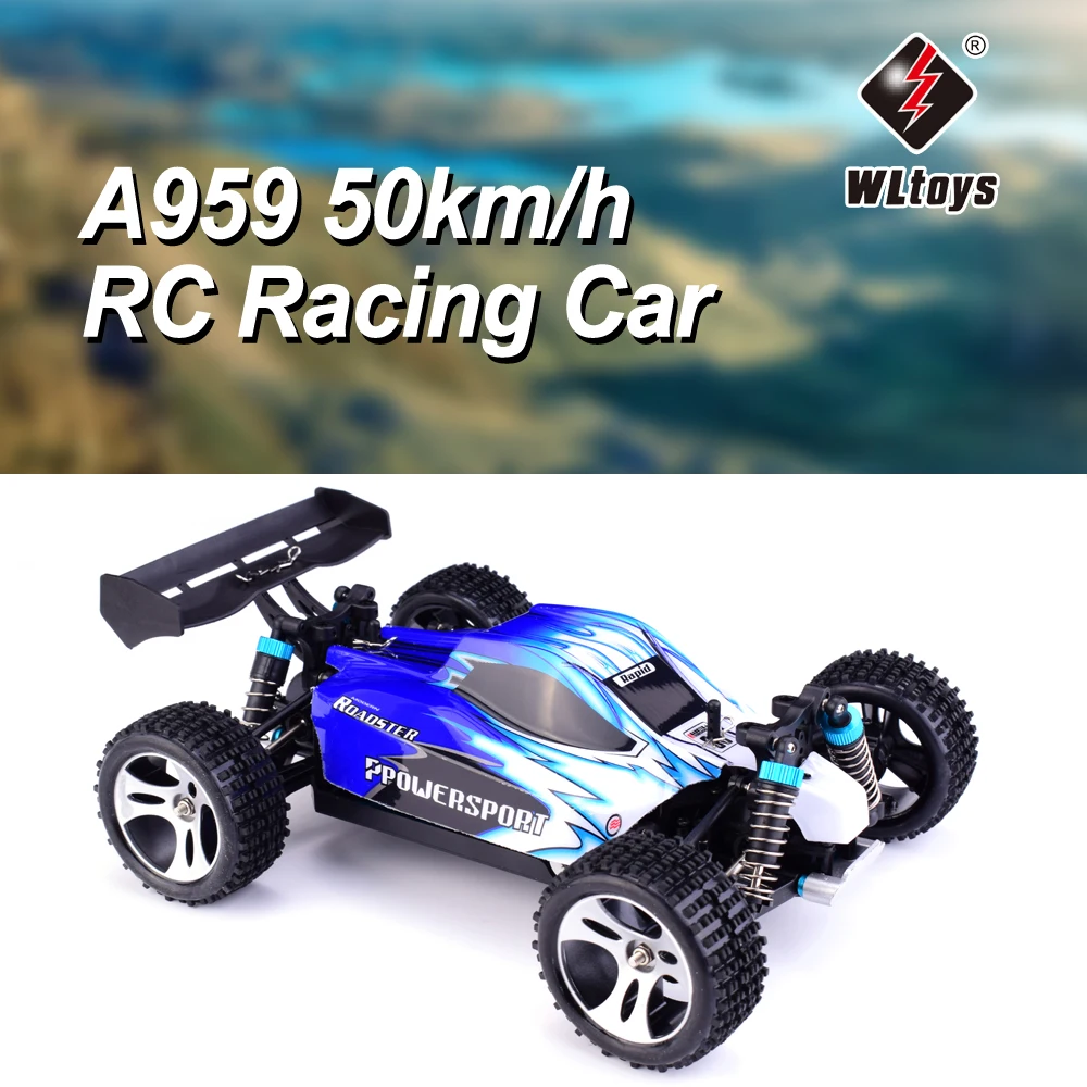 Оригинальный Wltoys A959 2 4G 1:18 Масштаб 4WD RC скоростной автомобиль 50 км/ч дистанционное