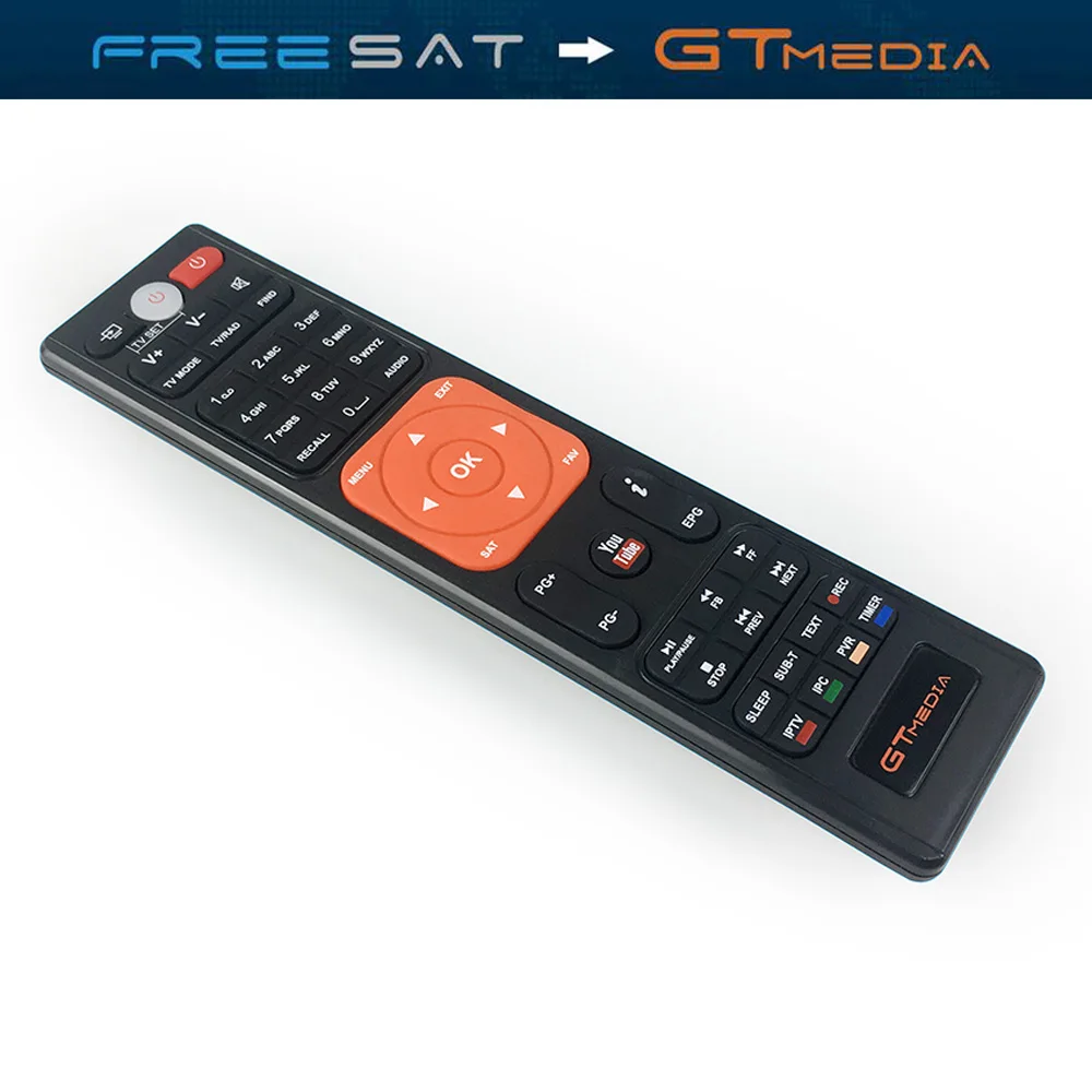 GtMedia V7S ТВ-тюнер DVB S2 цифровое приемное устройство спутниковый приемник Cline WiFi Youtube VU Key+ дополнительный пульт дистанционного управления freesat v7