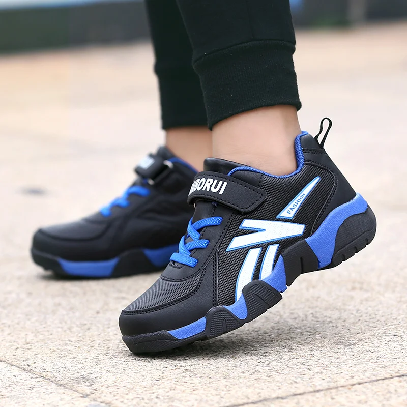 

ULKNN 2019 new leather waterproof winter autumn kids sports shoes Children's shoes boys middle school students boys shoes tide