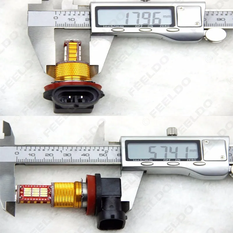 FEELDO 2 шт. Белый Автомобиль H11 4014 чип 33SMD светодиодный тормозной Хвост Стоп туман светодиодный светильник головной светильник 12 В# FD-2709