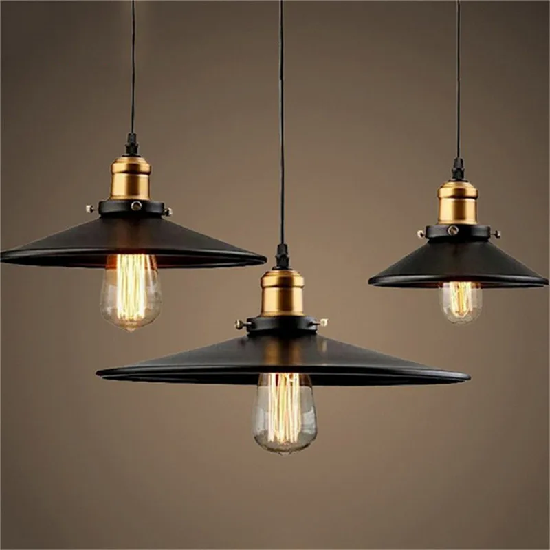 1PC Metal Ceiling Light Vintage Retro Chandelier Loft Hanging Light Lampshades For Russia/American Dining Room Dining Lighting