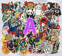 100pcs pack Mixed Stickers Anime Superhero Cartoon Stickers Doodle Decals for DIY Fridge Suitcase Guitar Sticker