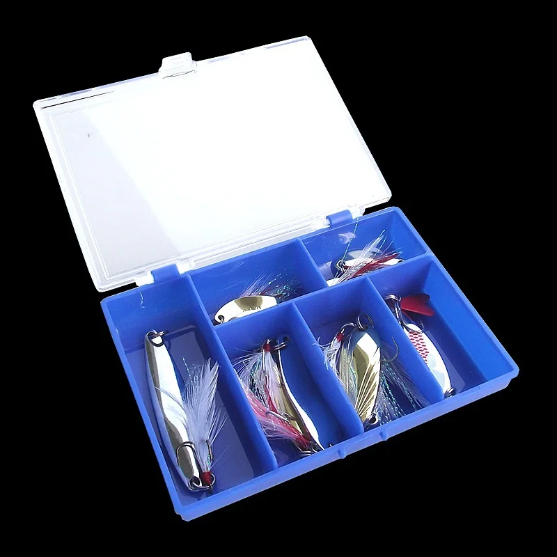 Fishing Beginner Spoon Lures Rotation Spinner Baits Lure Kit Metal