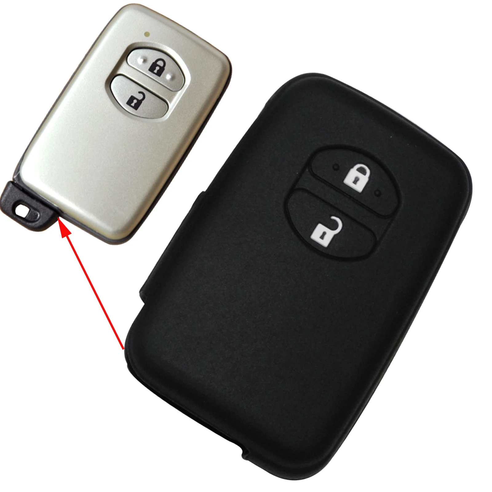Jingyuqin пульт дистанционного управления 2 кнопки ключи чехол для Toyota RAV4 Land Cruiser Camry Highlander Prado Prius Стайлинг