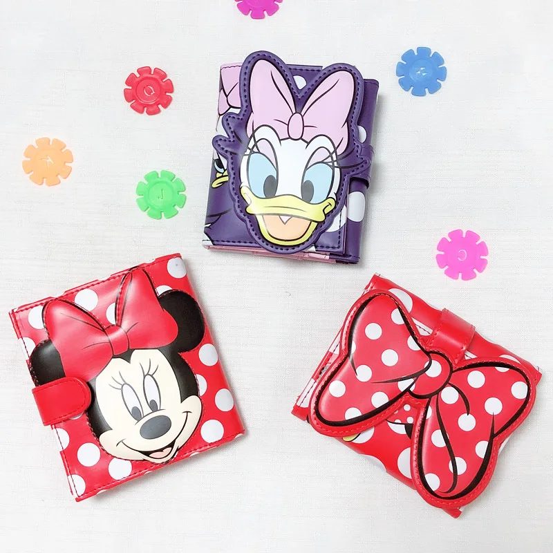 

Disney genuine cartoon Money Clips ladies short paragraph small fresh Minnie West three folding ladies purse wallet