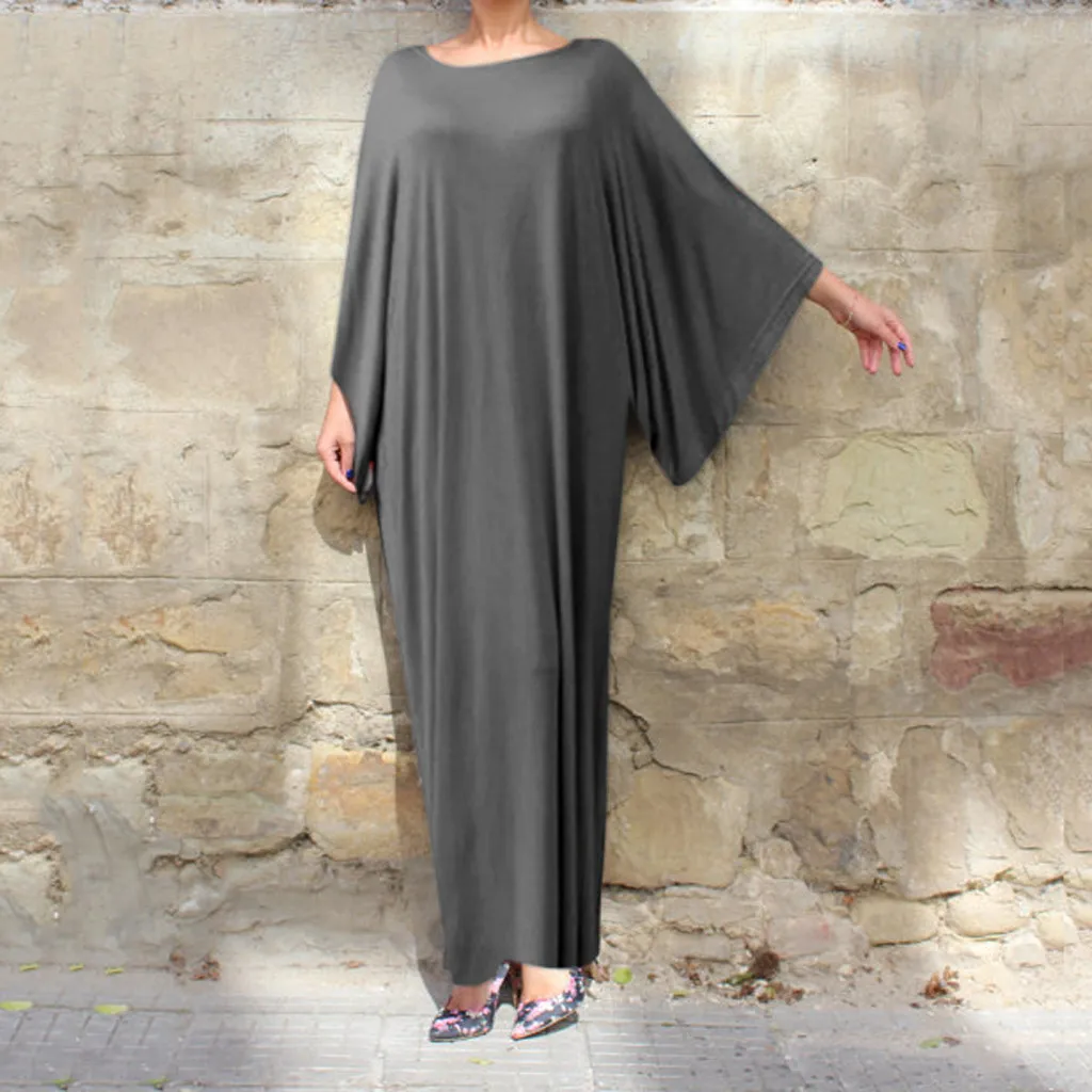 

2019 Muslim Clothes M- L2 Ramadan Women Prayer Batwing Sleeve Abaya Muslim Islamic Dress Arab Robe Clothes Lover Gift Drop #0426